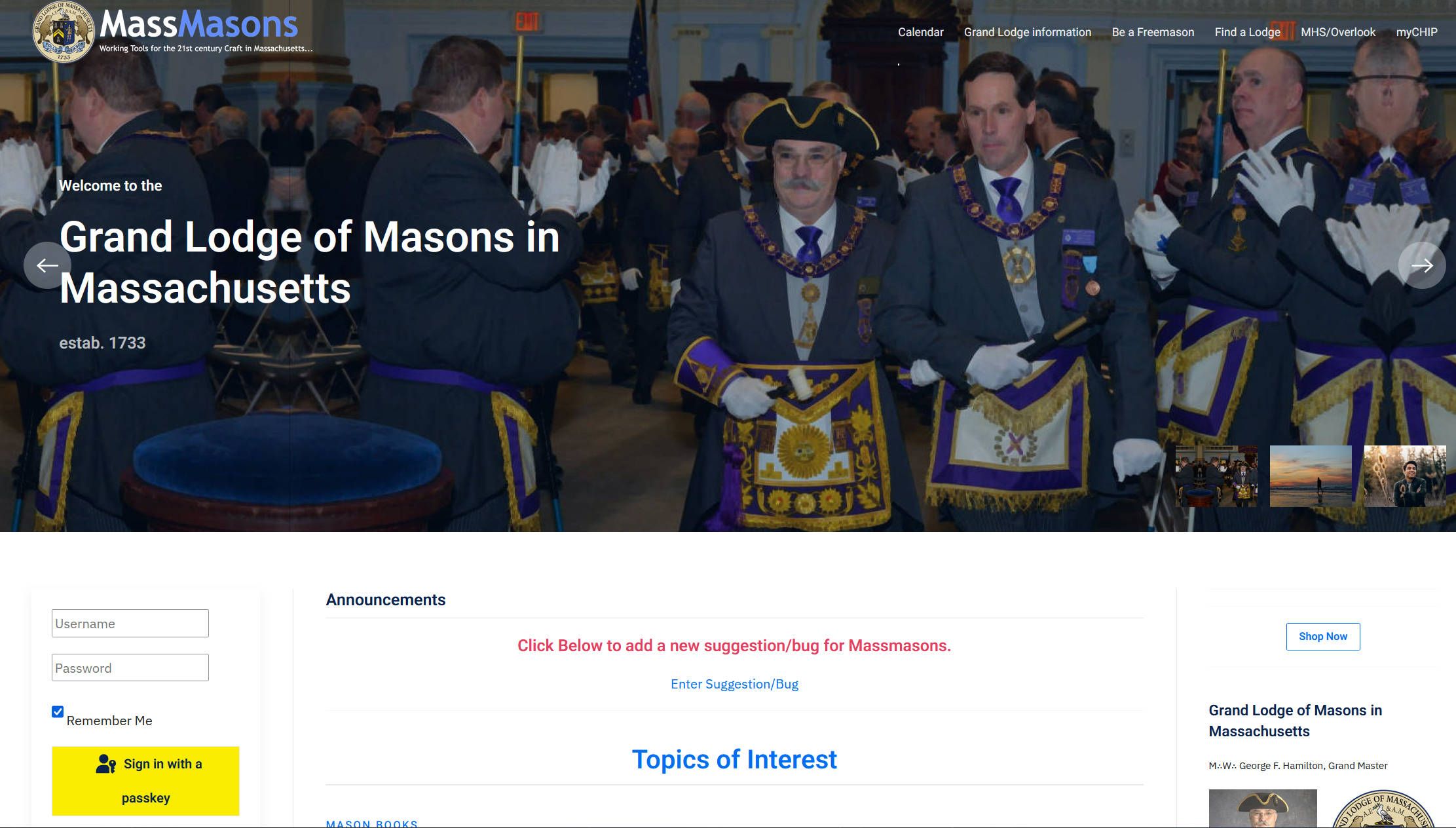 Grand Lodge of Masons in Massachusetts